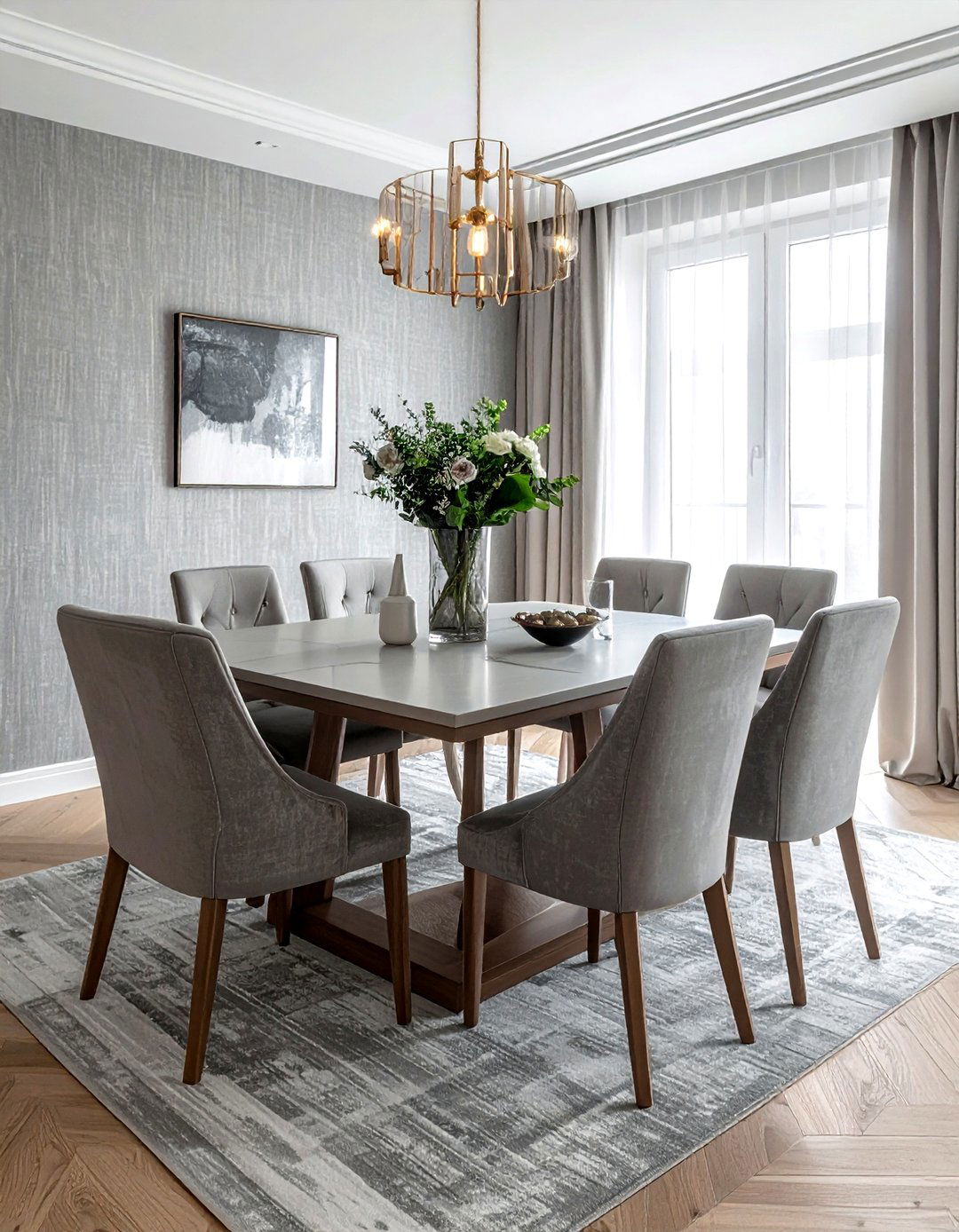 Textured Linen Wallpaper - 30 linen dining room ideas