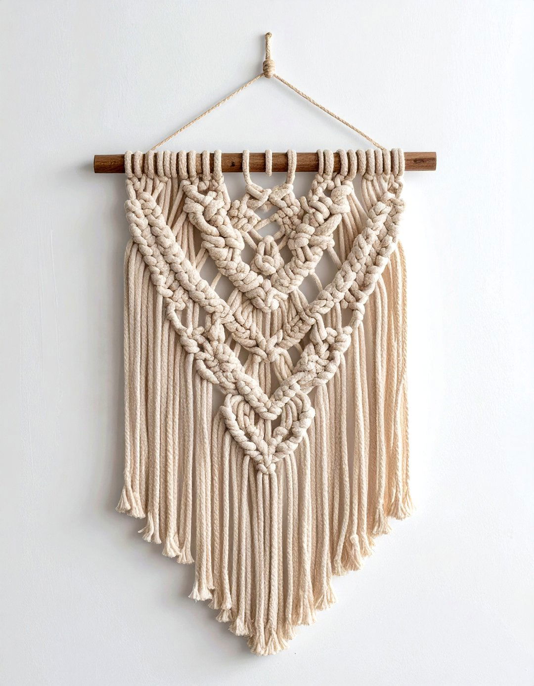 Textured Macrame Wall Hanging - 30 living room macrame wall hangings