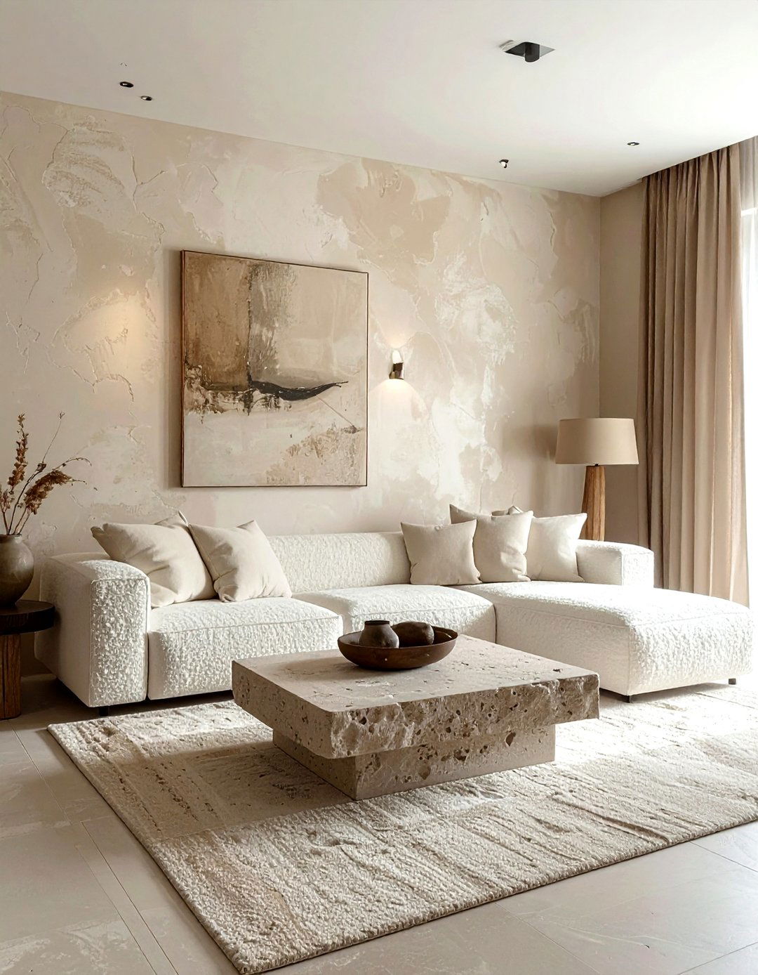 Textured Plaster - 30 living room wall ideas
