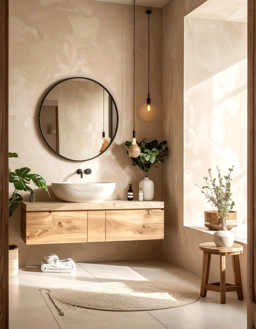 Textured Plaster Bathroom - 30 urban bathroom ideas