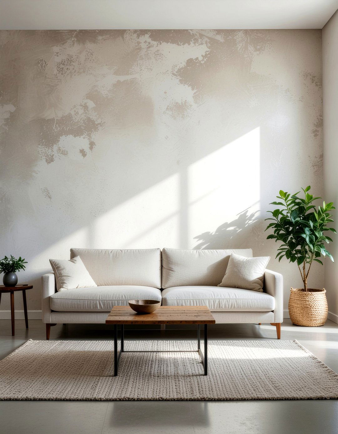 Textured Plaster Wallpaper - 30 living room minimalist wallpapers