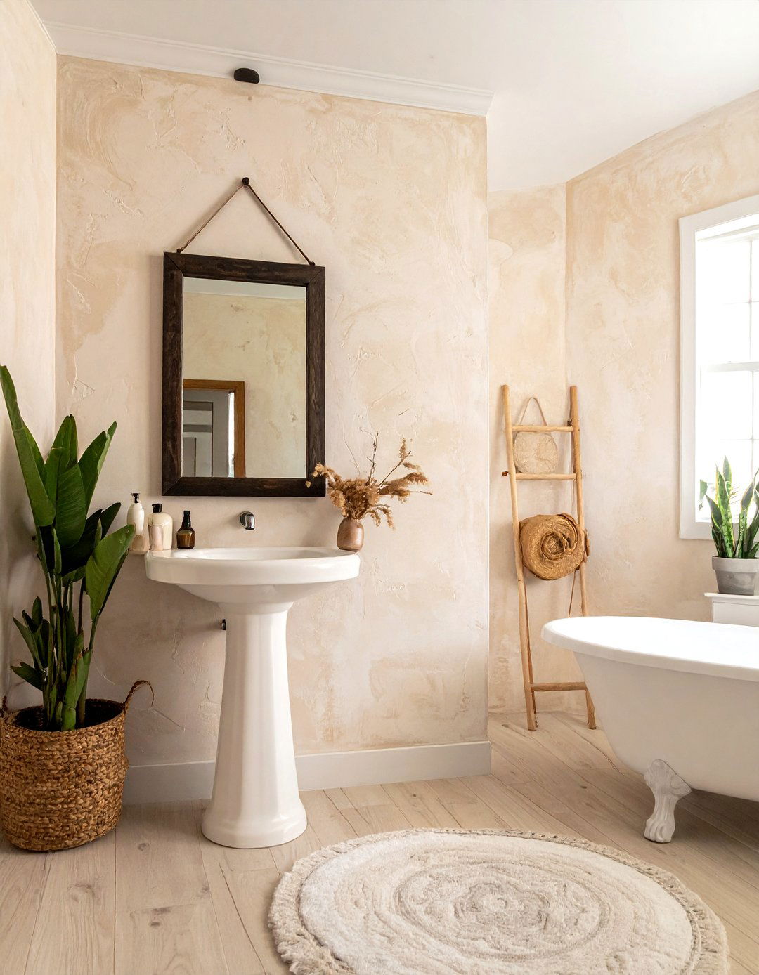 Textured Plaster Walls - 30 eclectic bathroom ideas