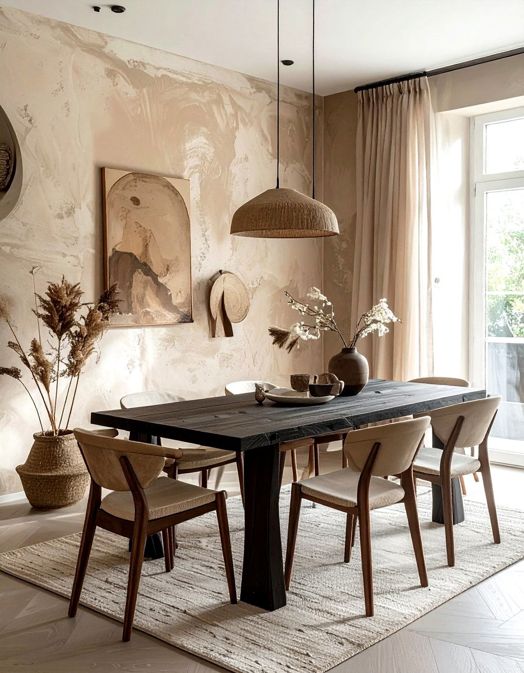 Textured Plaster Walls Dining Room - 30 wellness dining room ideas