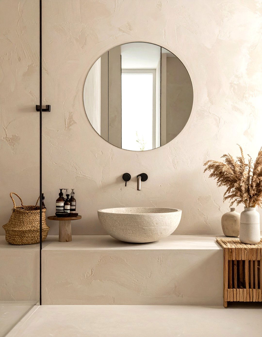 Textured Plaster - 30 bathroom wall ideas