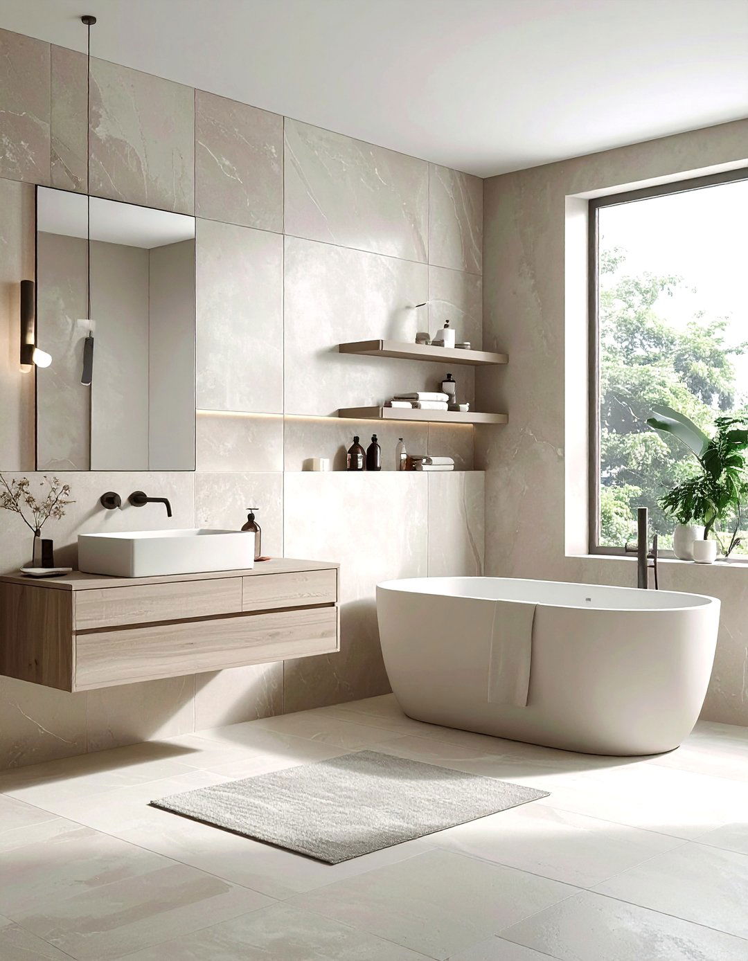 Textured Porcelain Bathroom - 30 porcelain bathroom ideas