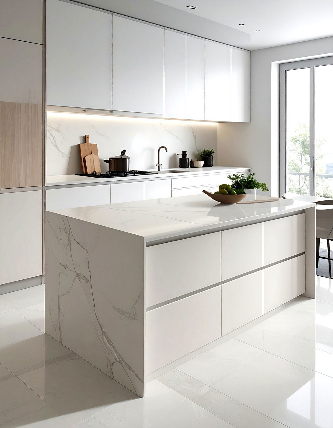 Textured Porcelain Kitchen Surface - 30 porcelain countertop kitchen ideas