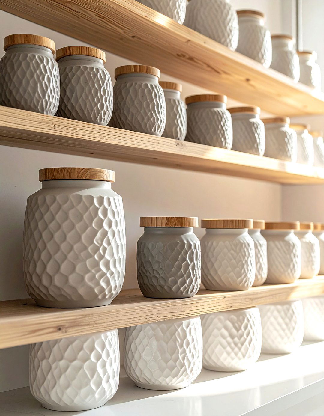 Textured Pottery Jars - 30 pottery decor ideas