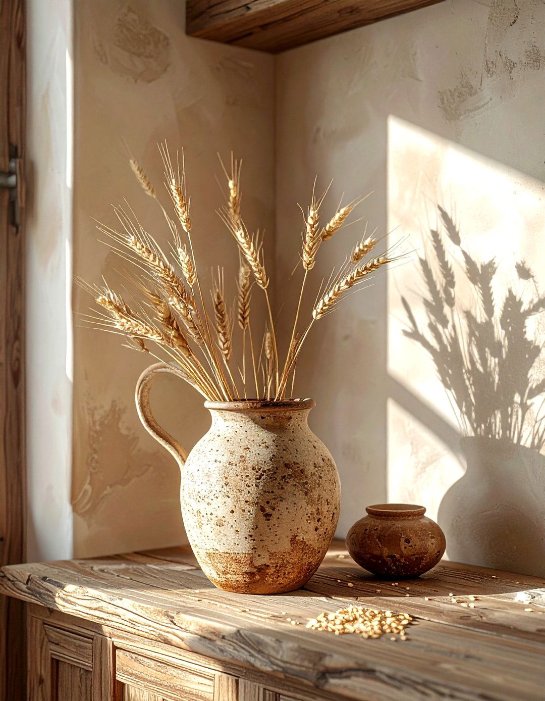 Textured Stoneware Pitcher - 30 table vase ideas