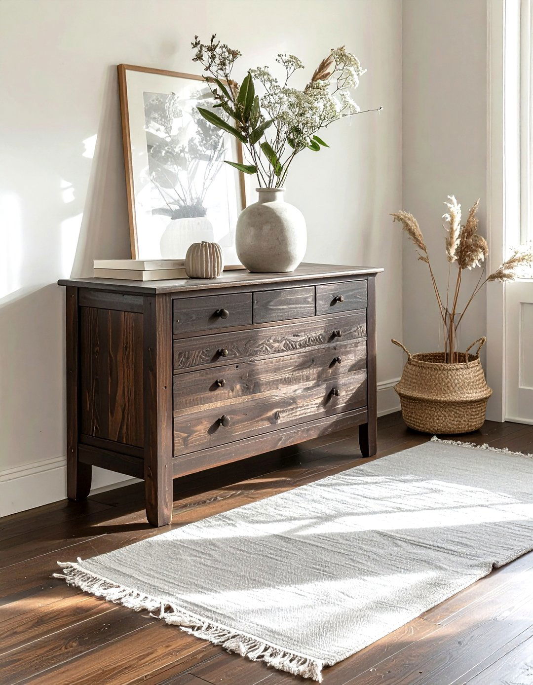 Textured Textile Runner For Dresser - 30 dresser decor ideas