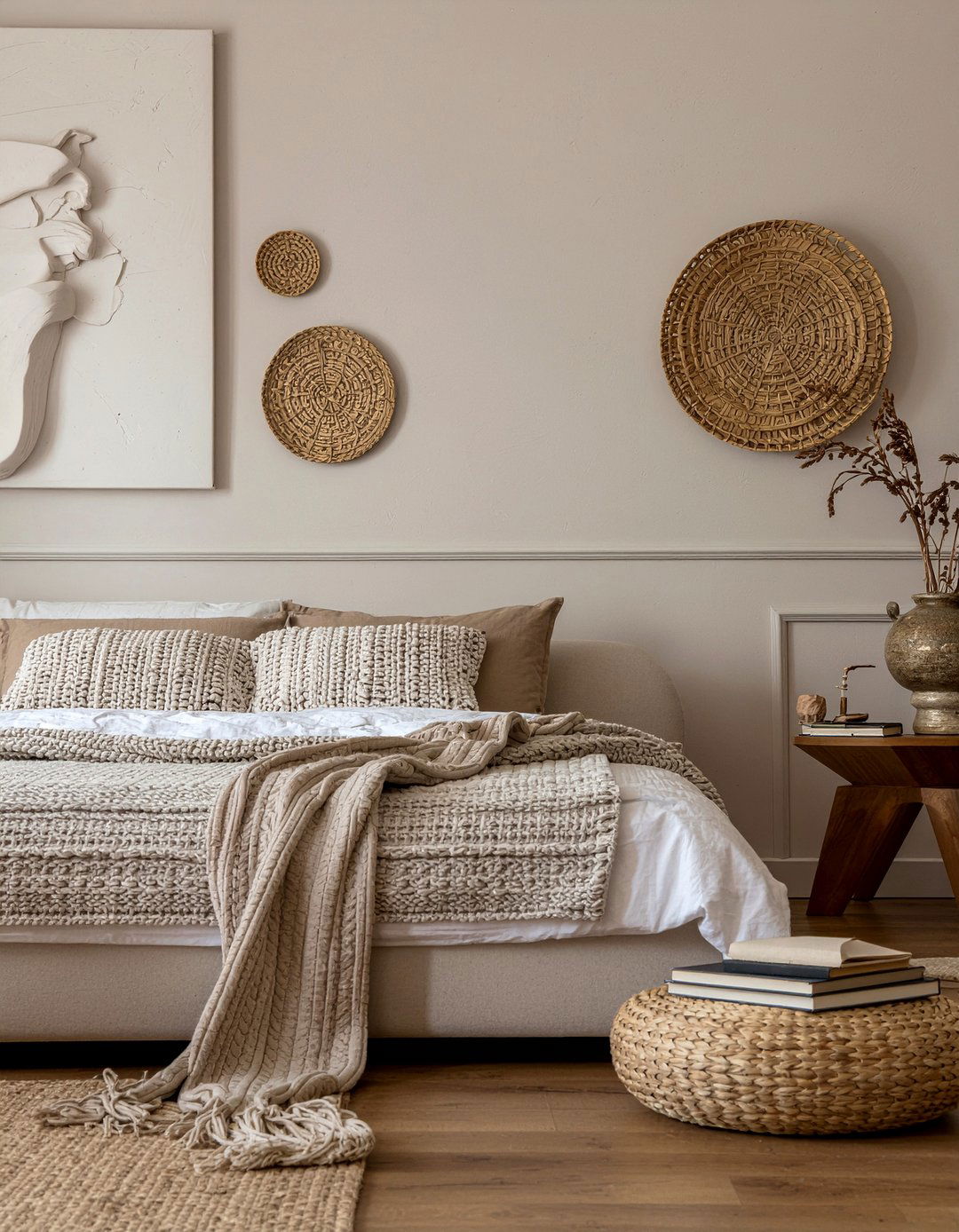 Textured Wall Art - 30 relaxation bedroom ideas