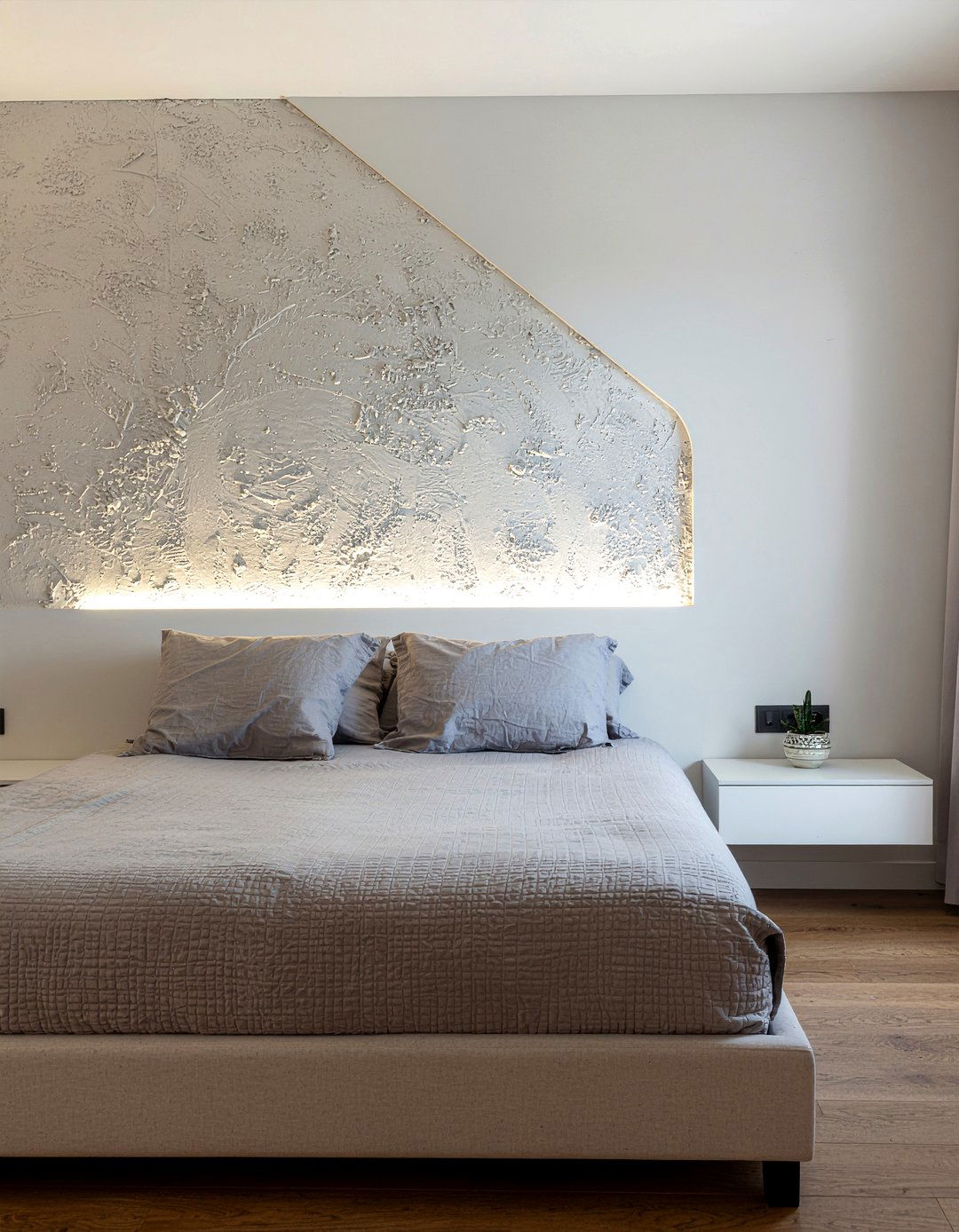 Textured Wall Bedroom - 30 creative bedroom ideas