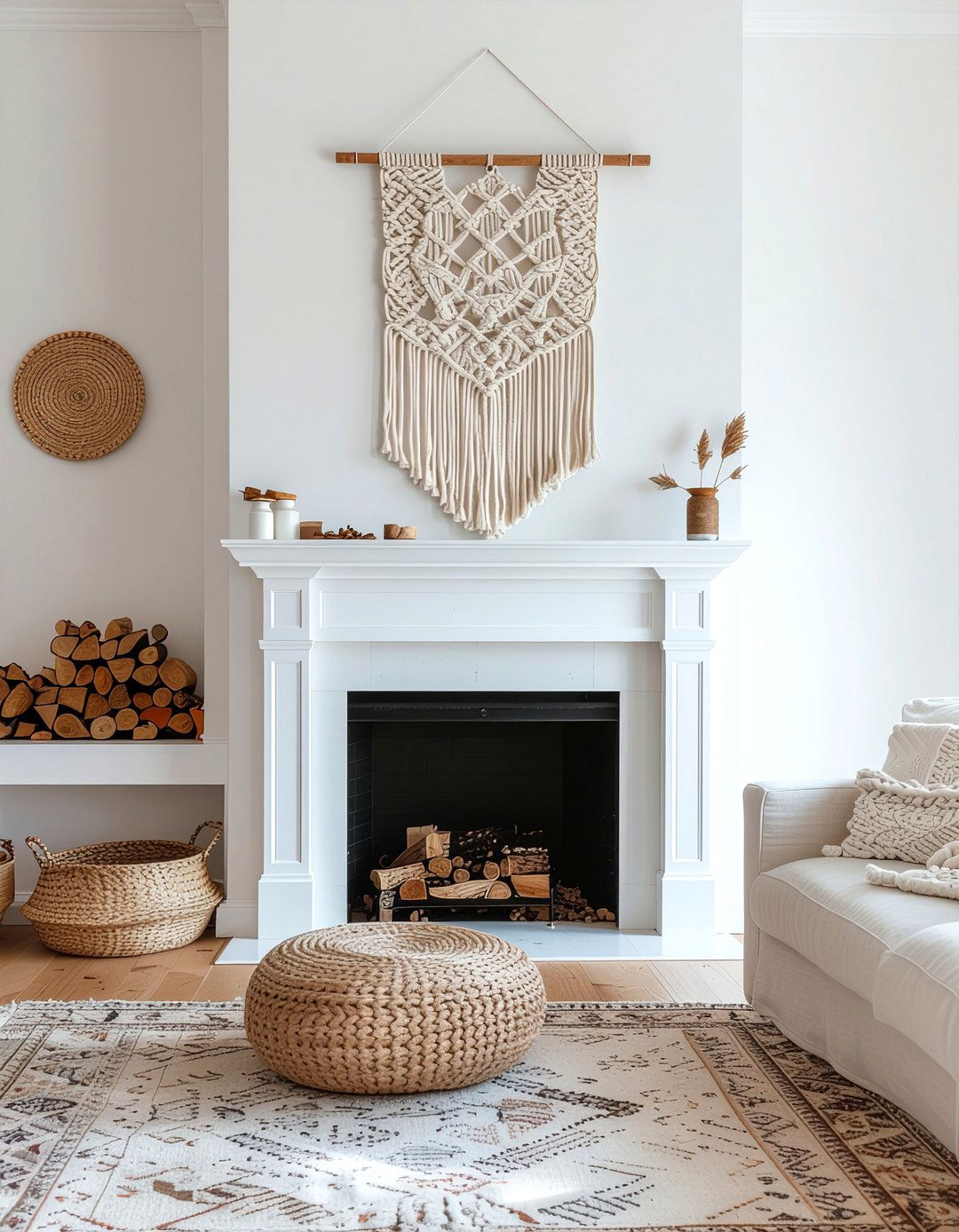 Textured Wall Hanging - 30 everyday mantel ideas