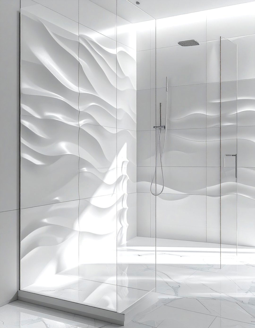 Textured Wall Tiles - 30 spa-like decor ideas