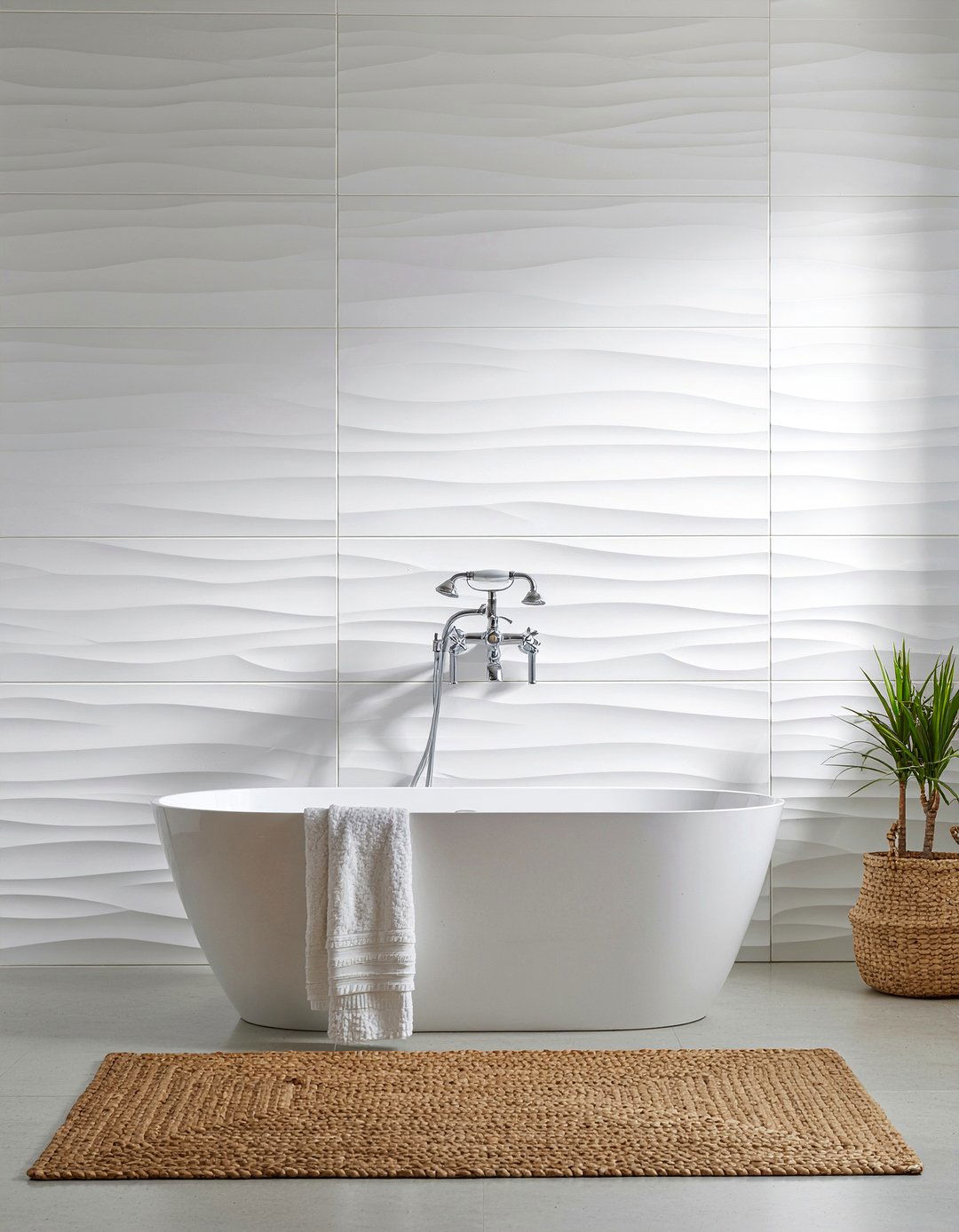 Textured Wall - 30 bathroom focal point ideas