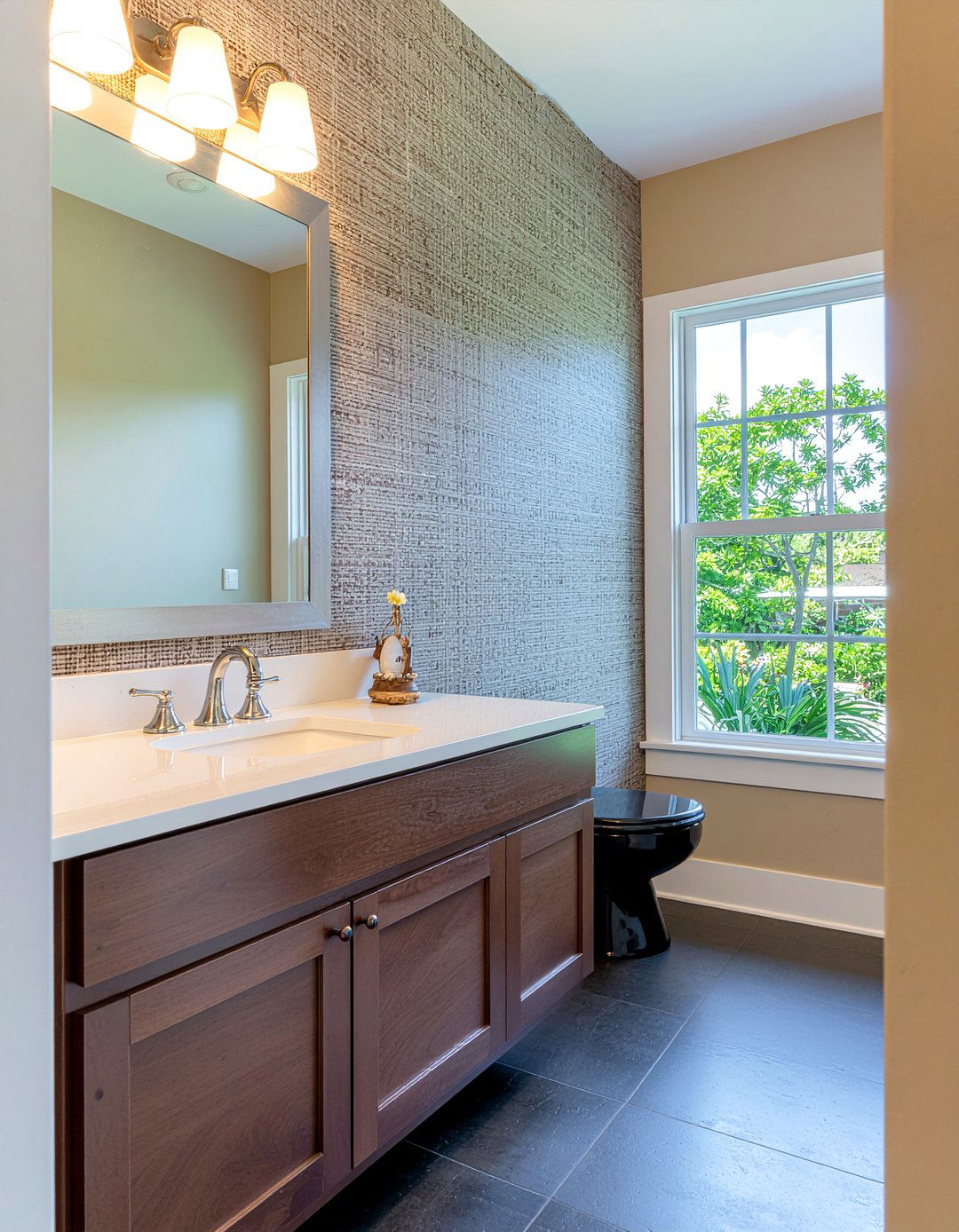 Textured Walls - 30 powder room ideas