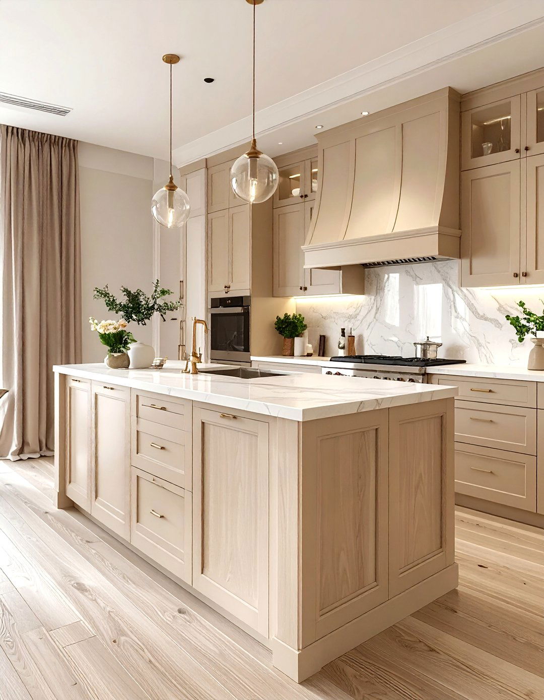 Textured beige kitchen furniture - 30 beige kitchen furniture ideas