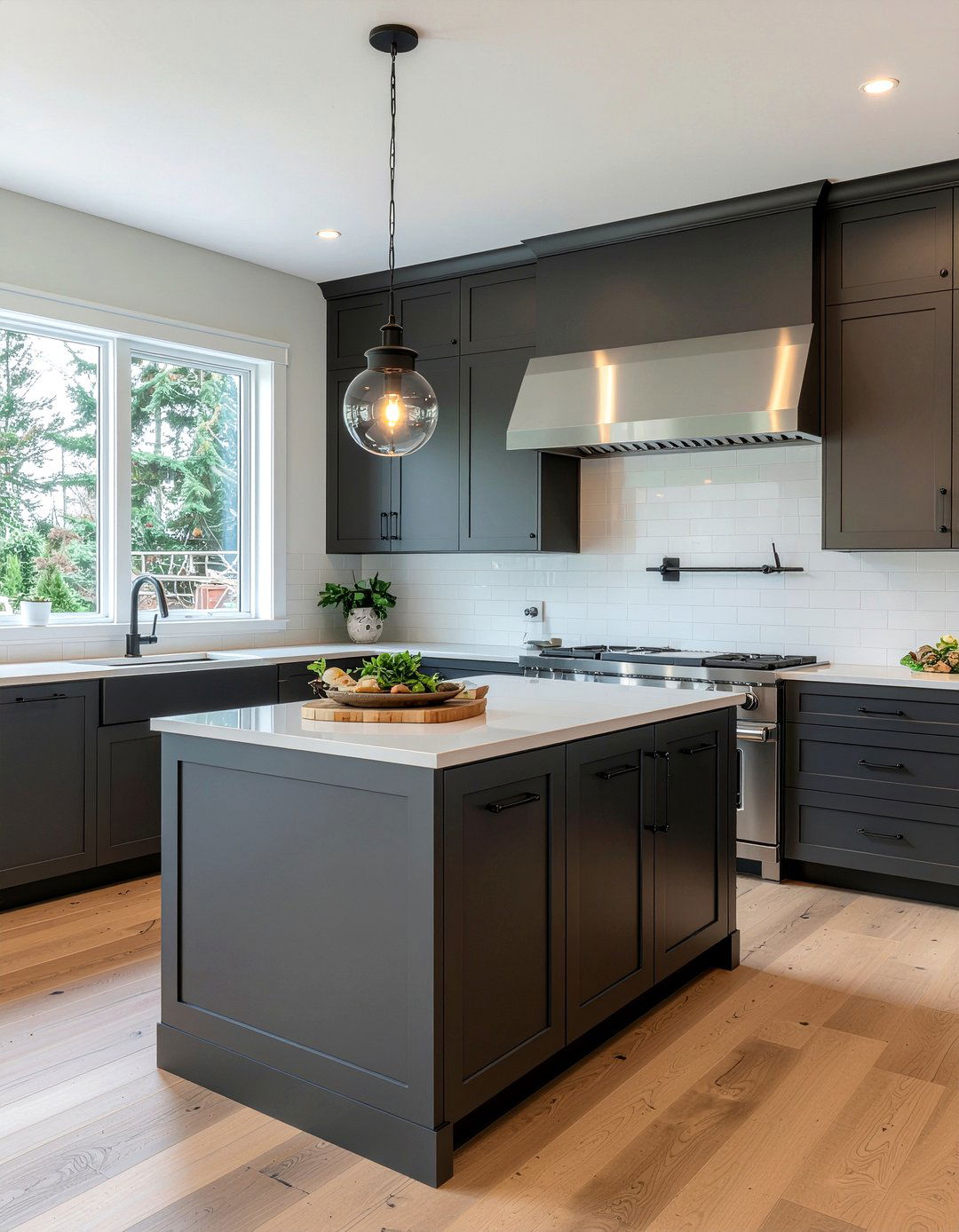 Textured black cabinet hardware - 30 black kitchen hardware ideas