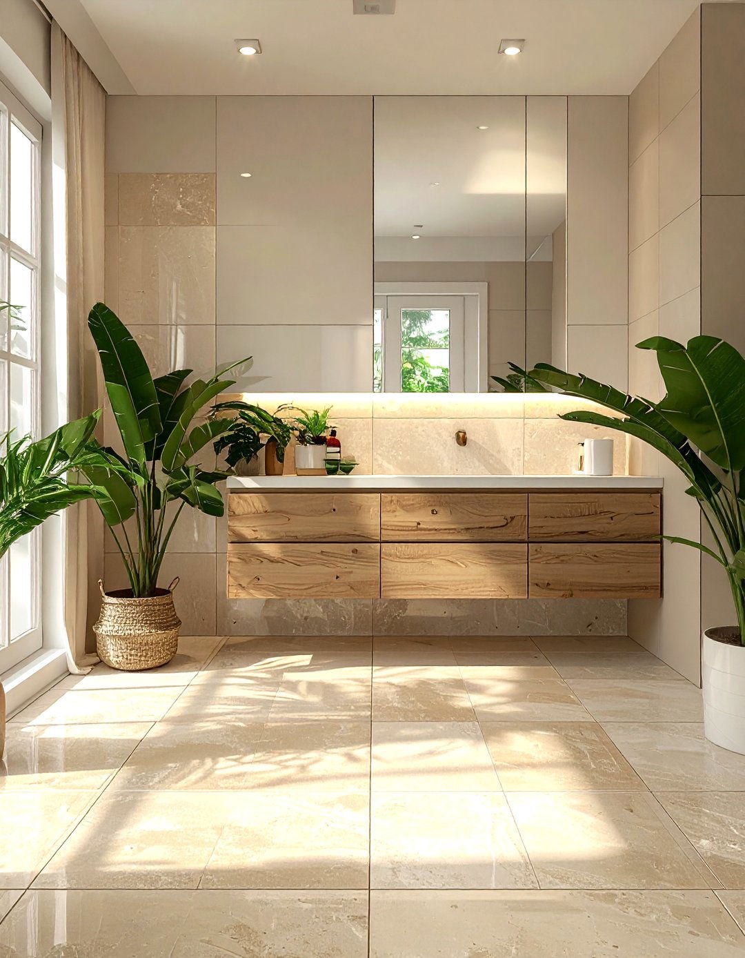 Textured ceramic tile - 30 non-slip bathroom floor ideas