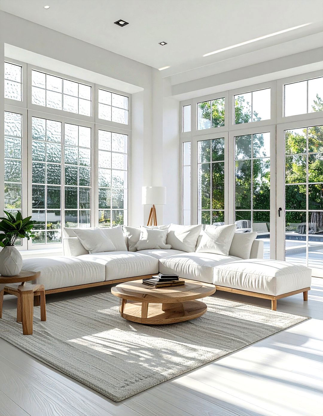 Textured clear glass window - 30 living room stained glass ideas