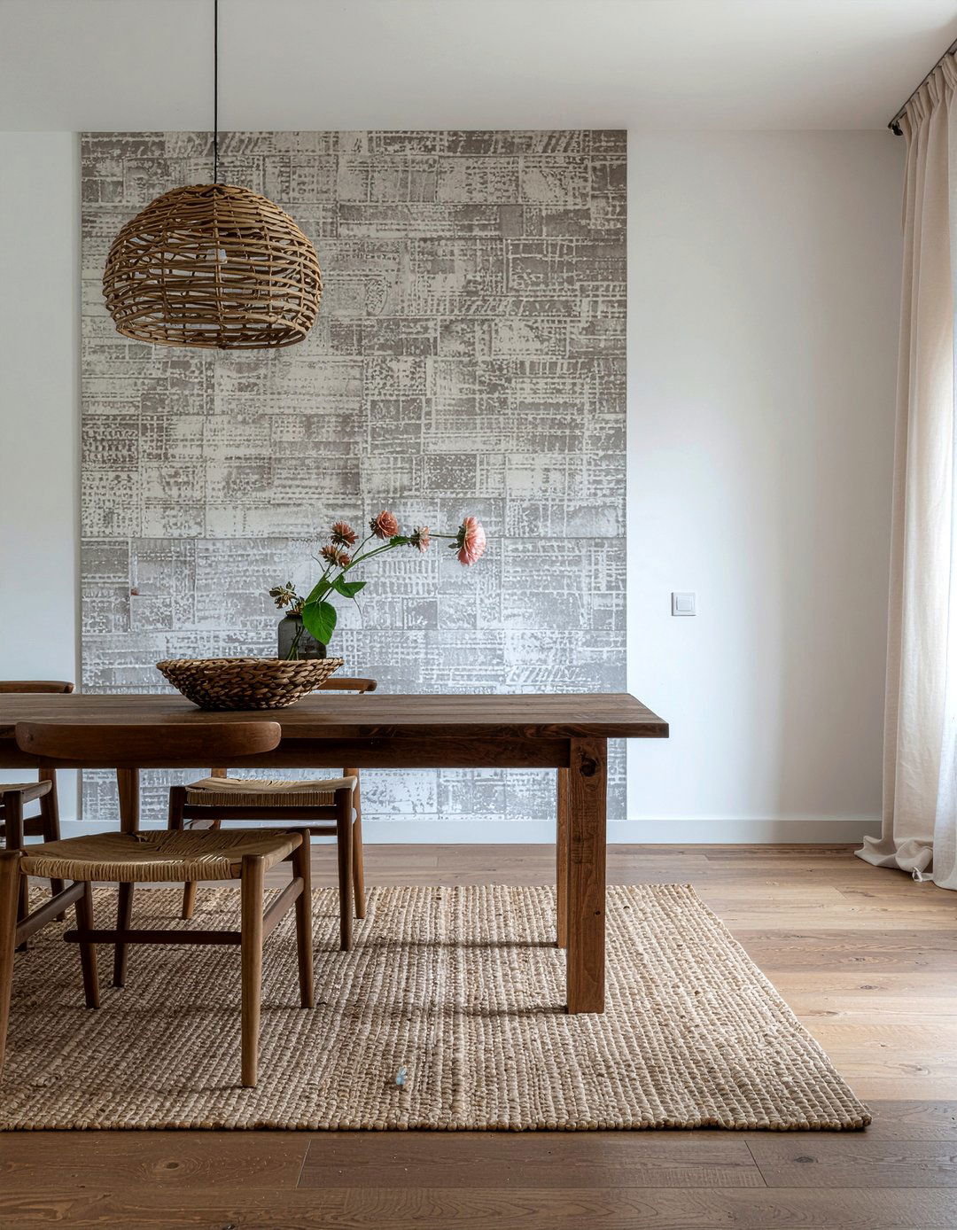 Textured dining room wallpaper - 30 dining room wallpaper accent ideas