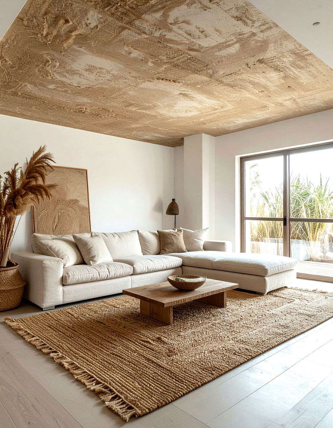 Textured grasscloth ceiling wallpaper - 30 ceiling wallpaper ideas