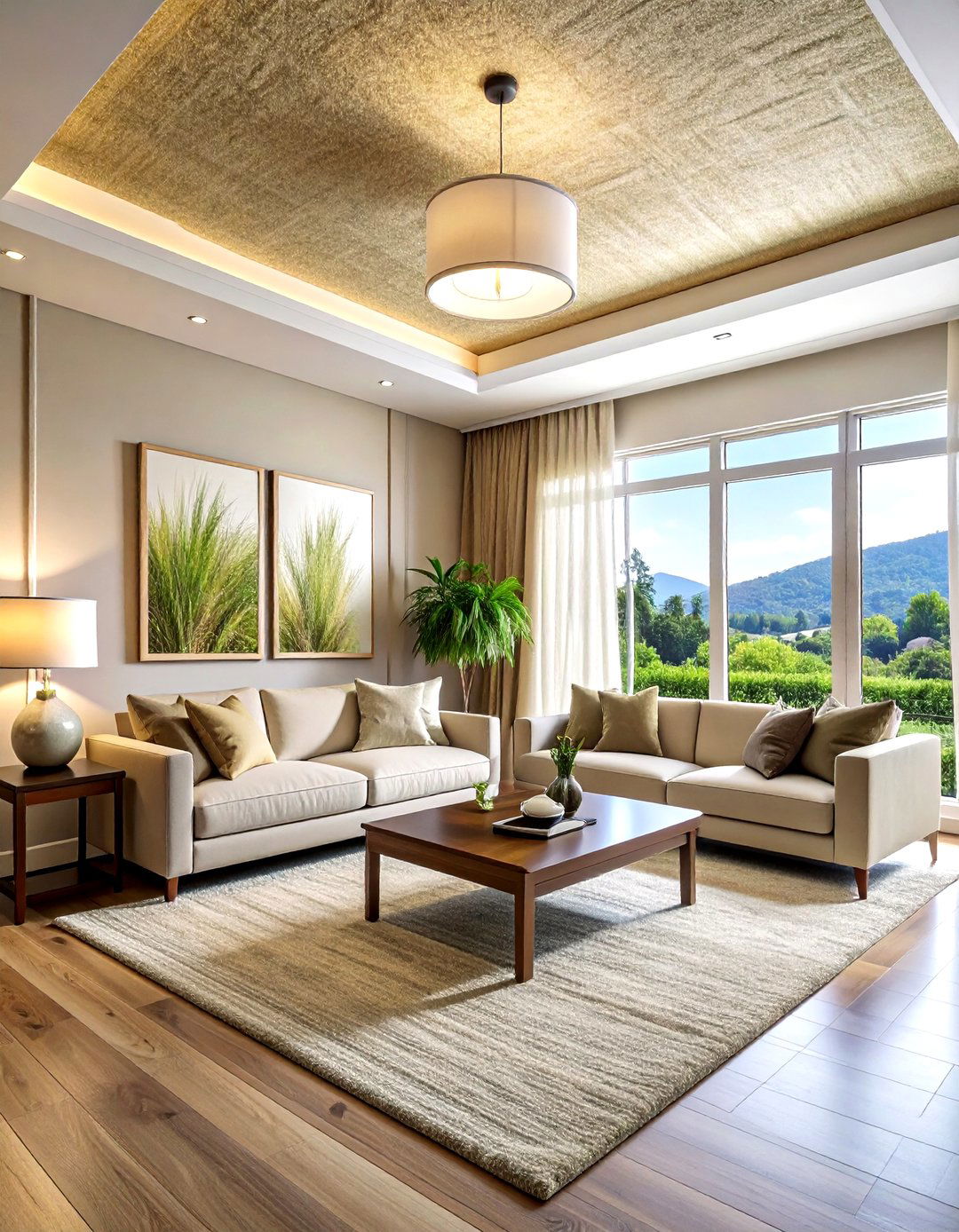 Textured grasscloth ceiling wallpaper - 30 living room ceiling wallpapers