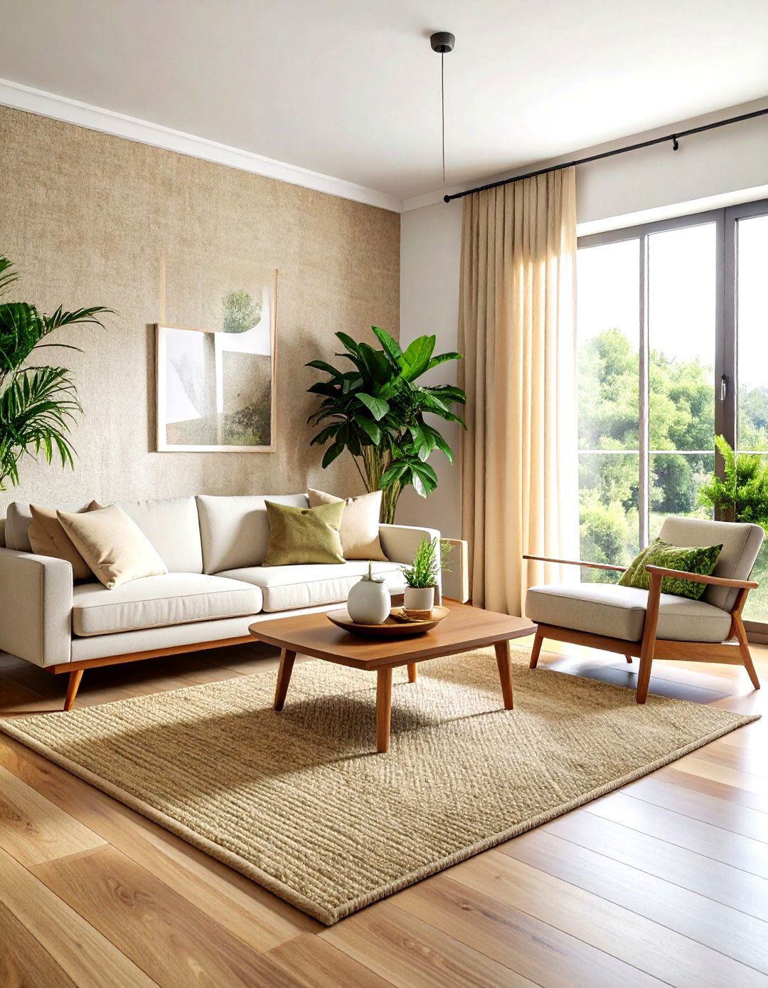 Textured grasscloth wallpaper - 30 living room wallpapers