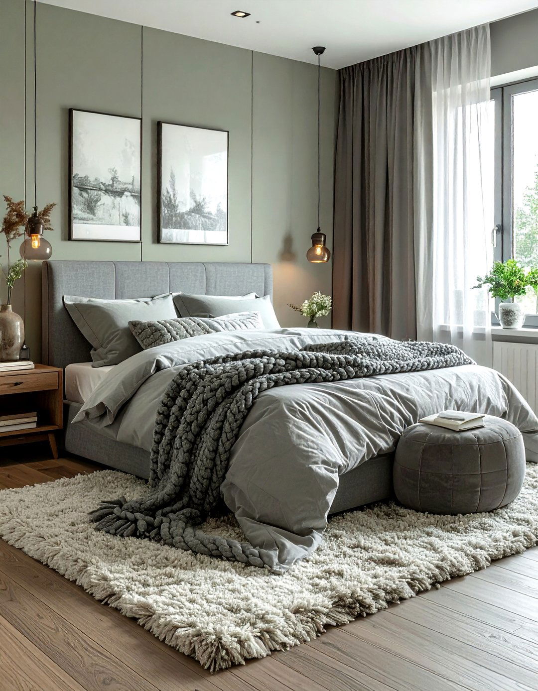 Textured grey bedroom - 30 grey bedroom ideas
