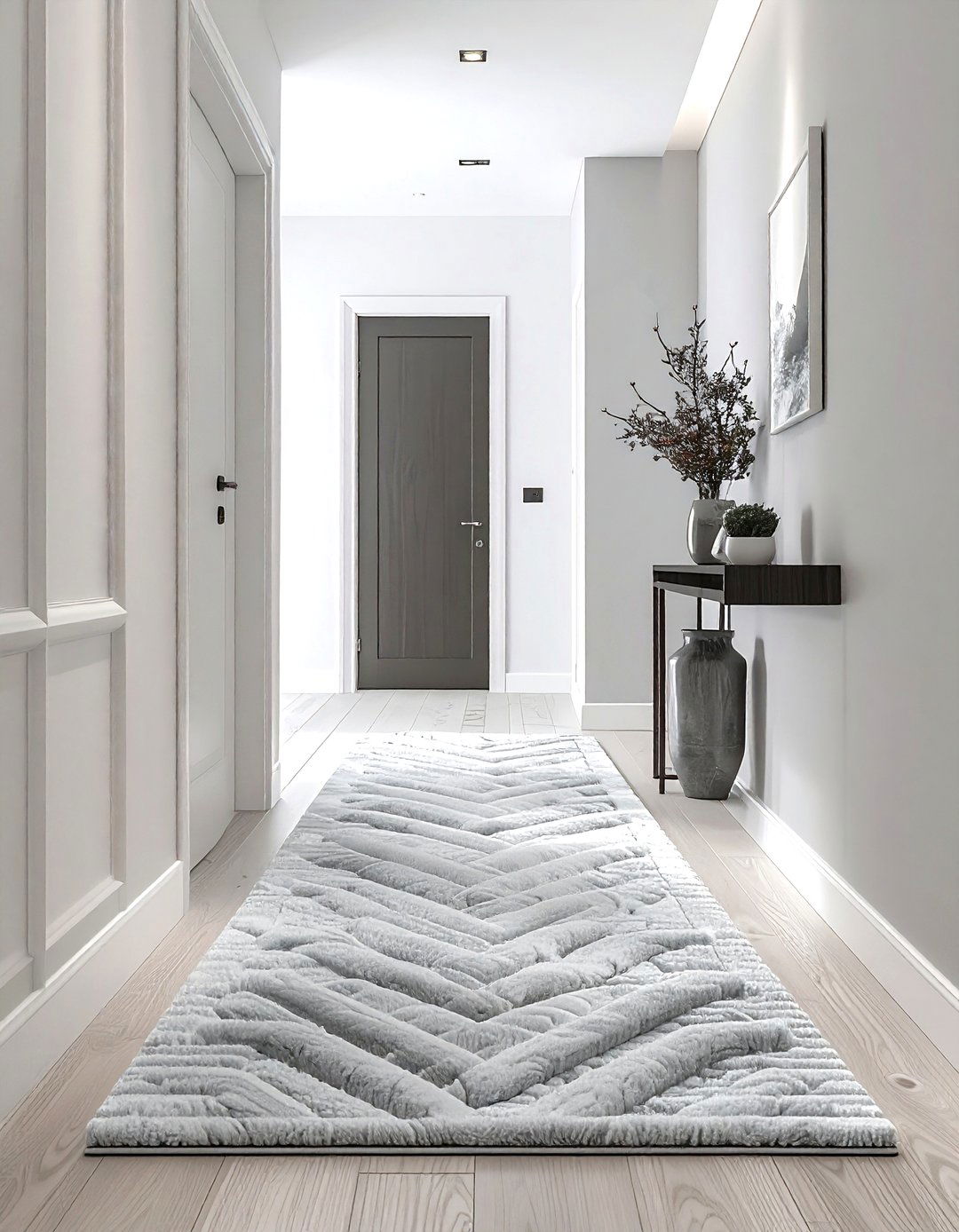 Textured hallway runner - 30 hallway runner ideas