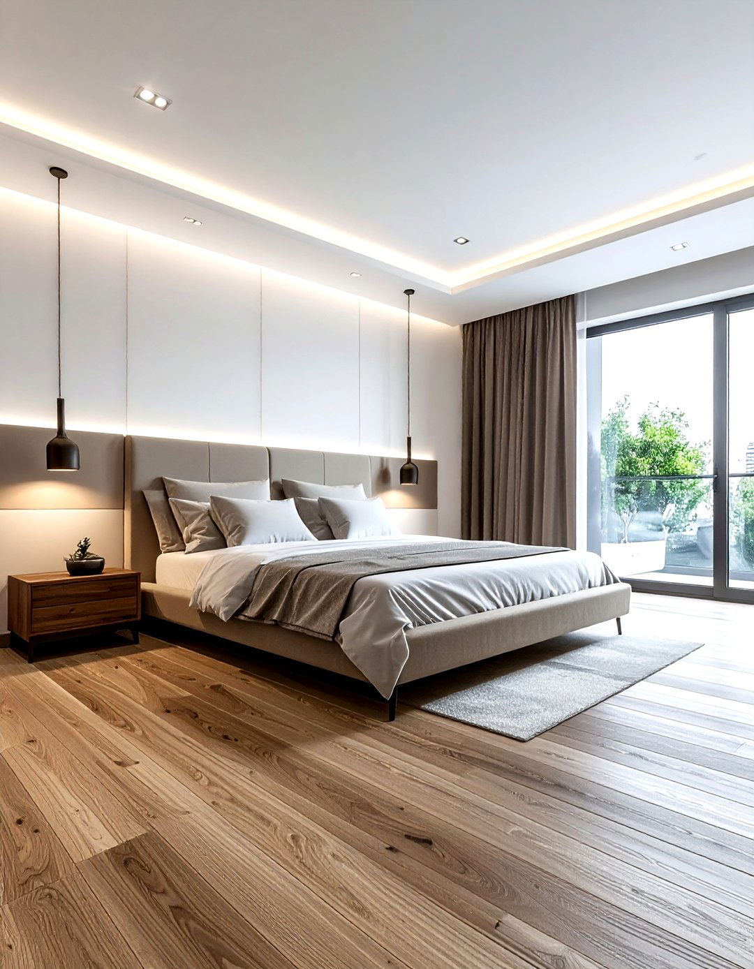 Textured laminate wood - 30 bedroom floor design ideas