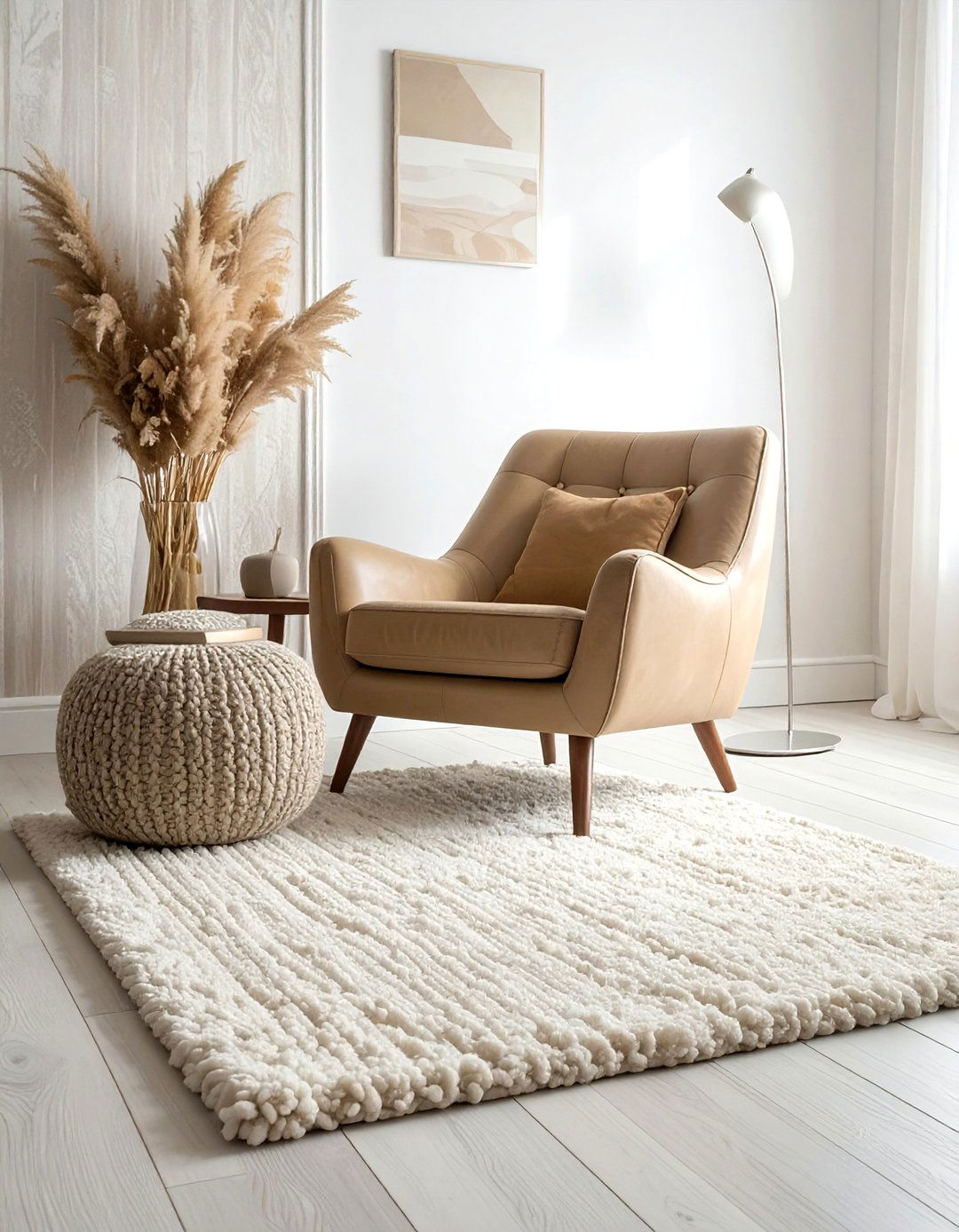 Textured neutral living room - 30 beige and white living room ideas