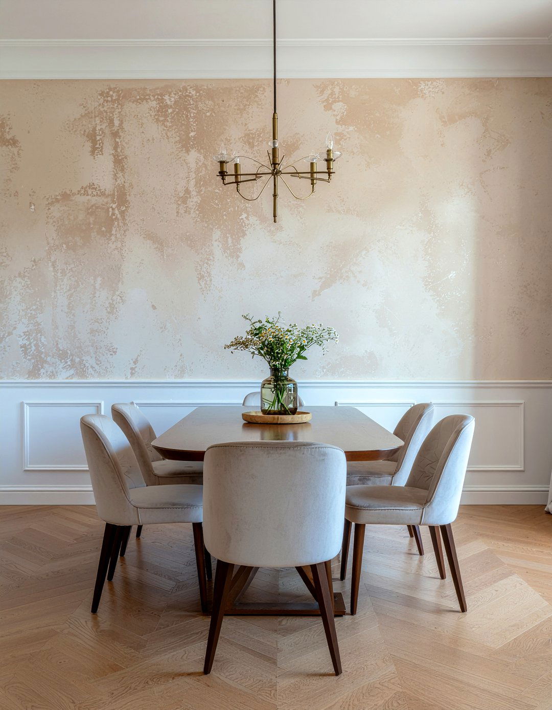 Textured plaster wall - 30 dining room wall decor ideas