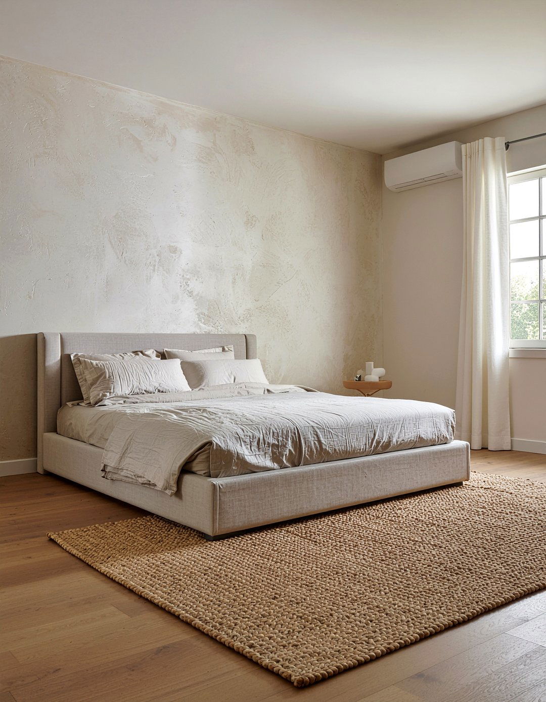Textured plaster walls - 30 earthy bedroom ideas