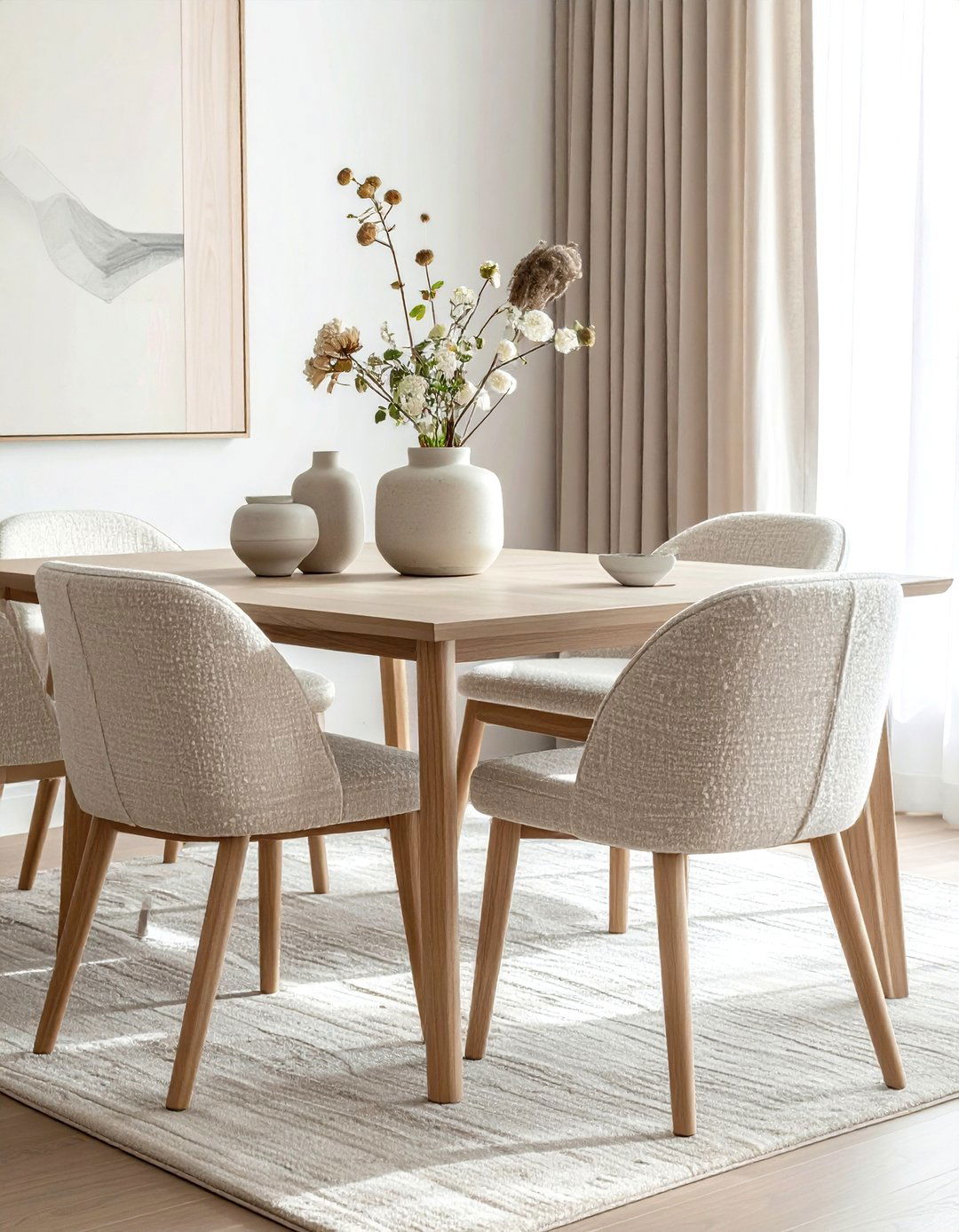 Textured slipcovered dining chairs - 30 slipcovered dining chair ideas