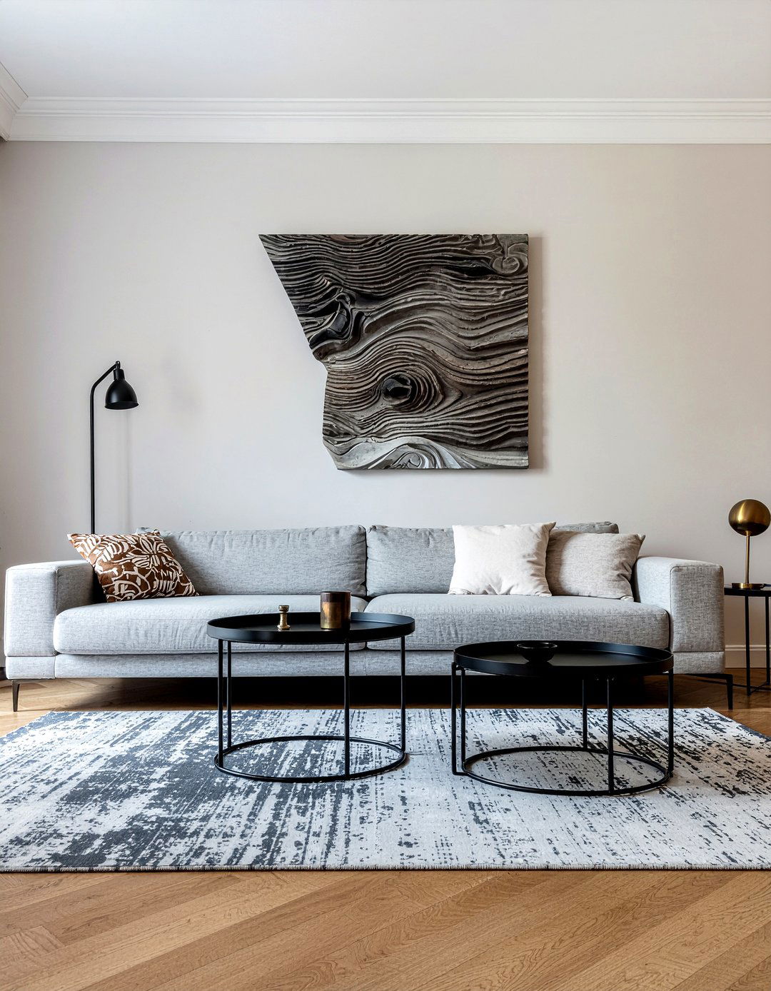 Textured wall art - 30 rental apartment living room ideas