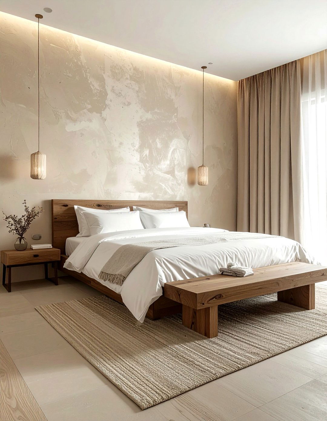 Textured wall master suite - 30 refined decor ideas