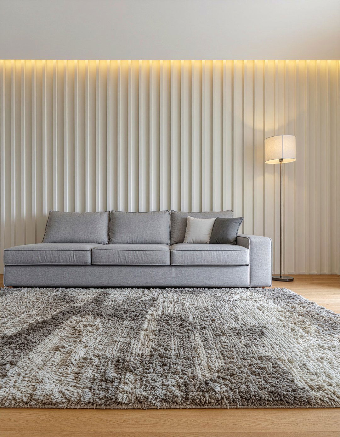 Textured wall panel - 30 minimalist living room ideas