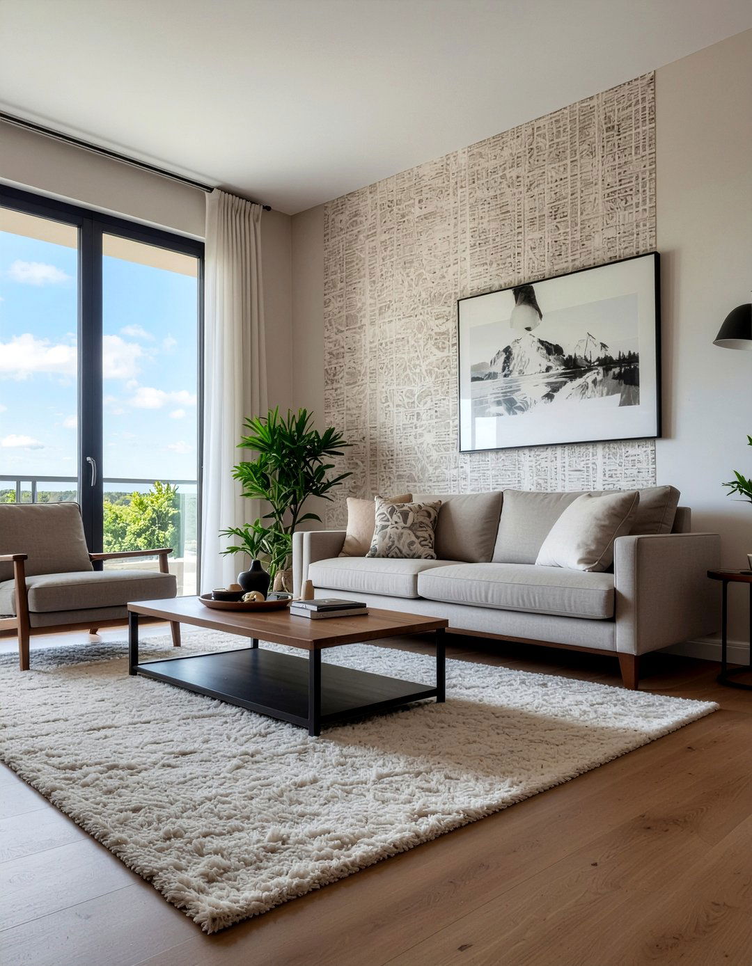 Textured wallpaper designs - 30 cozy living room ideas