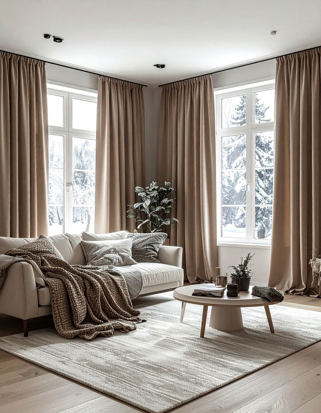 Thermal curtains - 30 living room window treatments