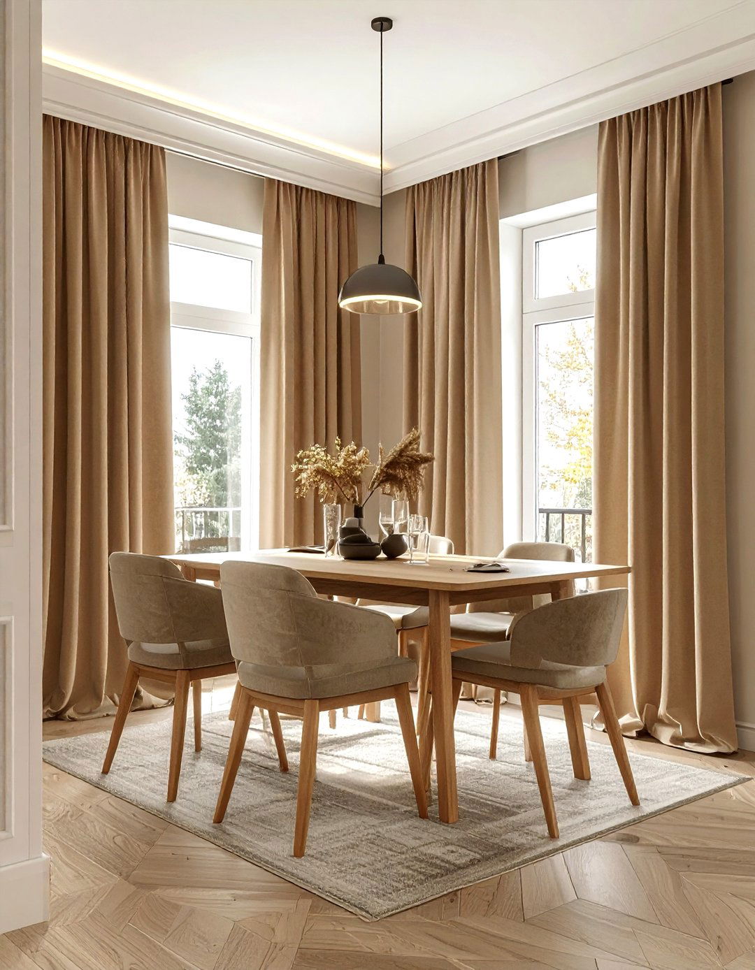 30 Chic Floor Length Curtain Dining Room Ideas for Luxury