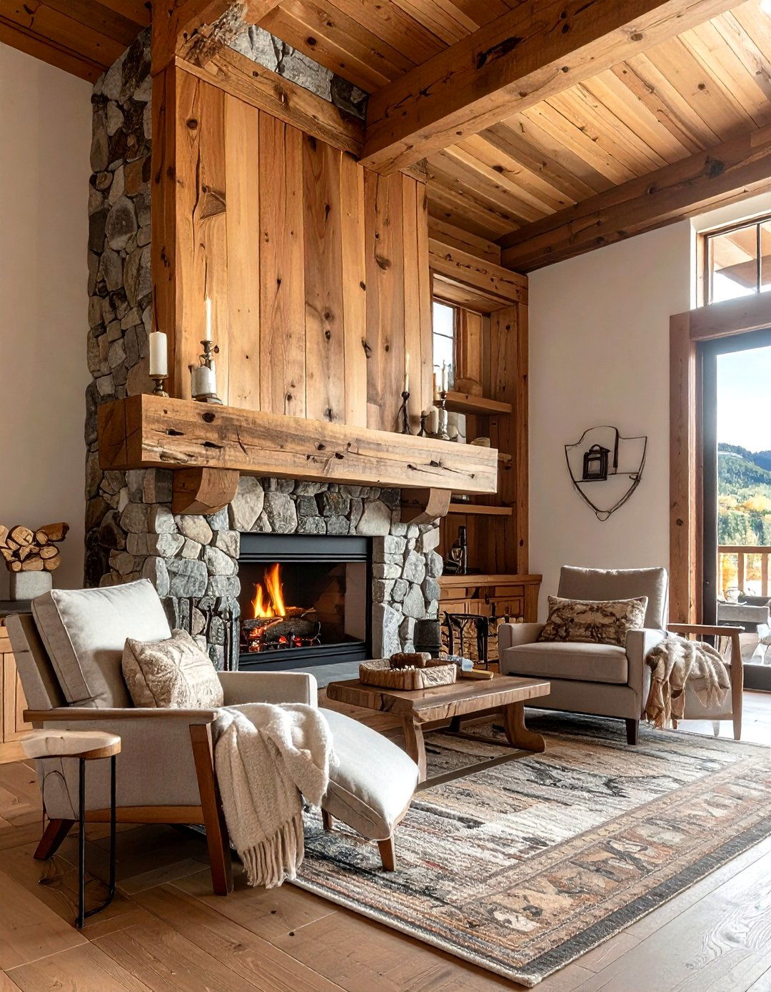 Thick Wood Mantle - 30 decor scale ideas