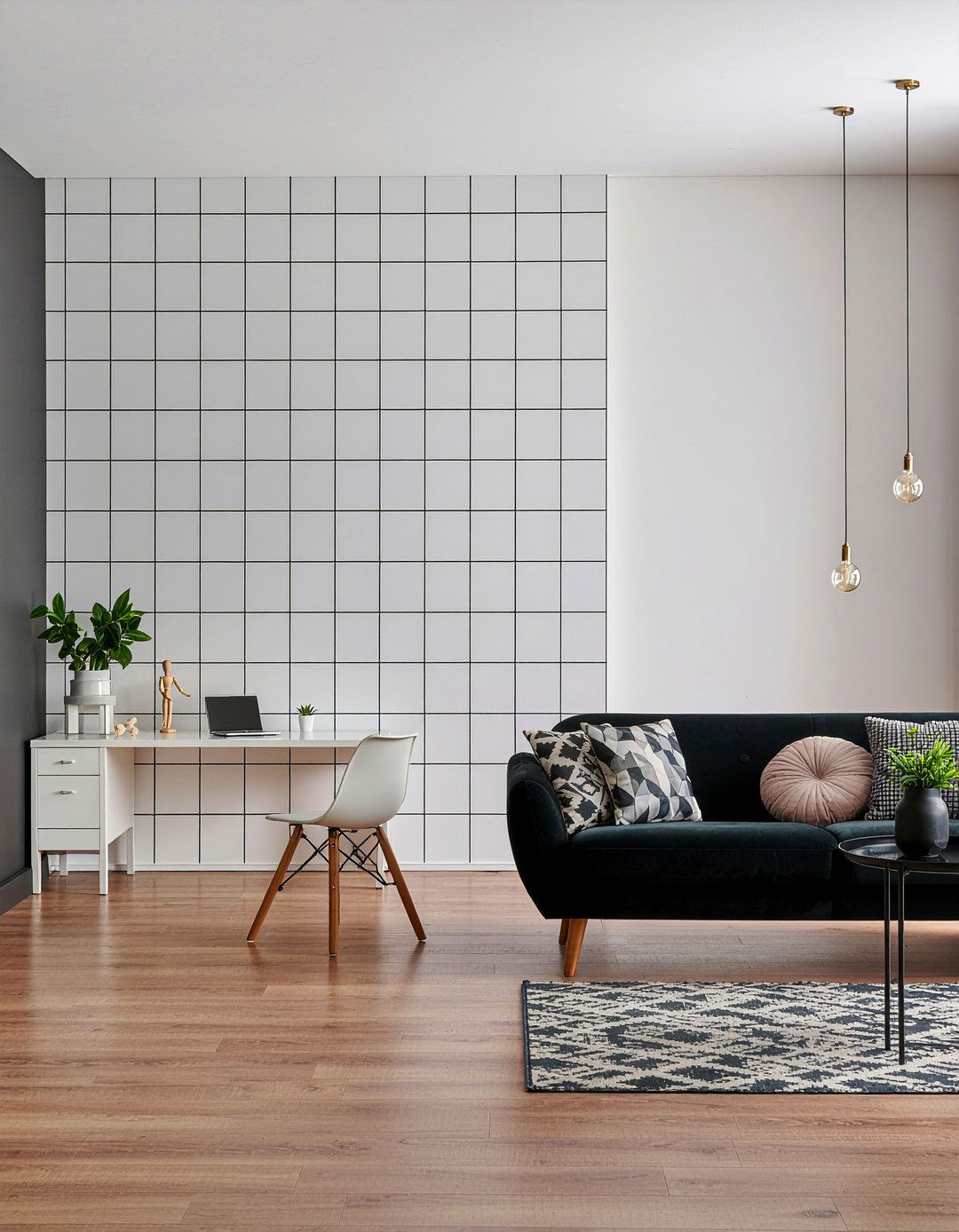 Thin Grid Wallpaper - 30 living room minimalist wallpapers
