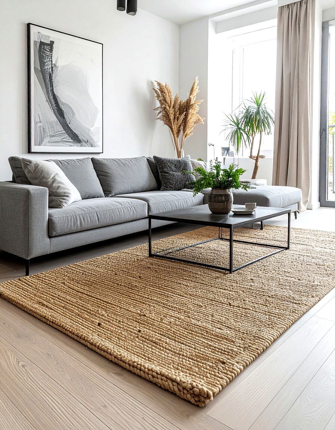 Thin Jute Rug - 30 living room jute rugs