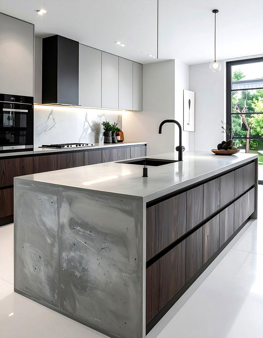 Thin Profile Concrete Countertop - 30 concrete countertop kitchen ideas