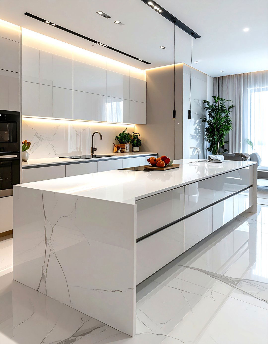 Thin Quartz Countertop - 30 quartz kitchen ideas