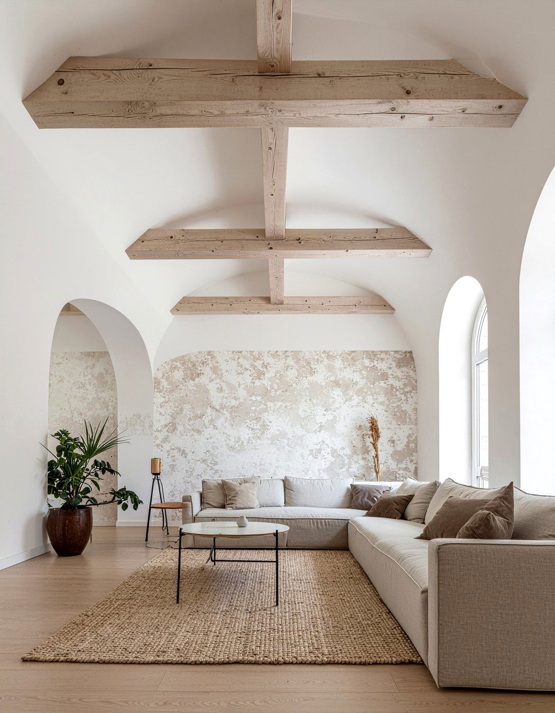 Thin decorative wood beams - 30 exposed beam living room ideas