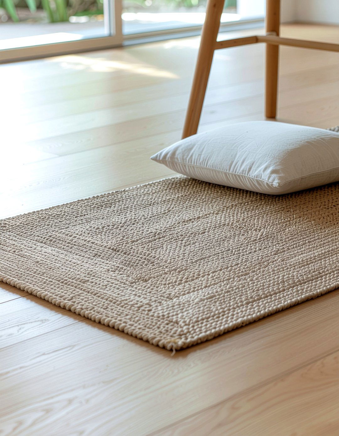 Thin jute rug for low profile dining - 30 jute rug dining room ideas