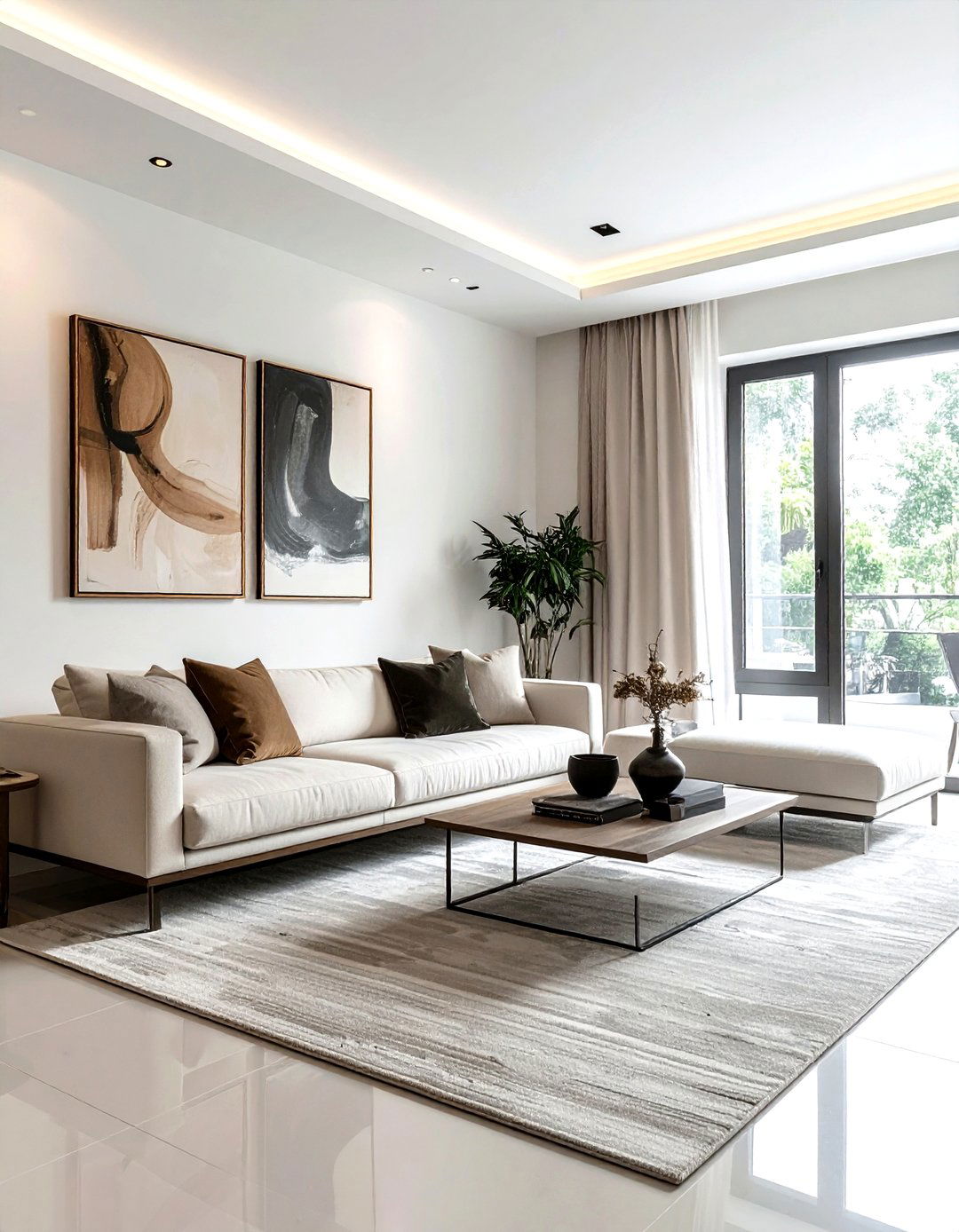 Thin minimalist chair rail - 30 living room chair rail ideas