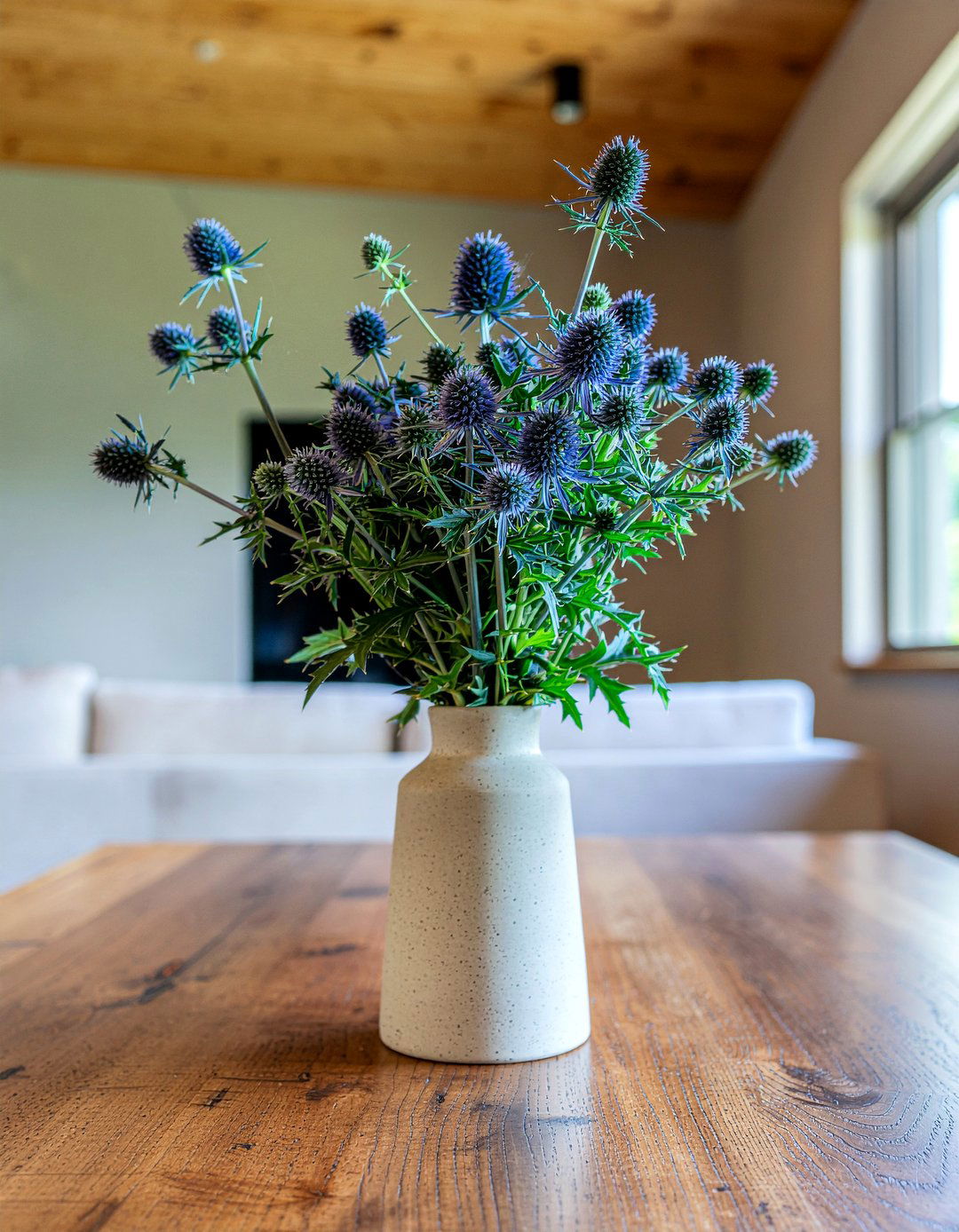 Thistle Blue Texture - 30 dining room faux flower ideas