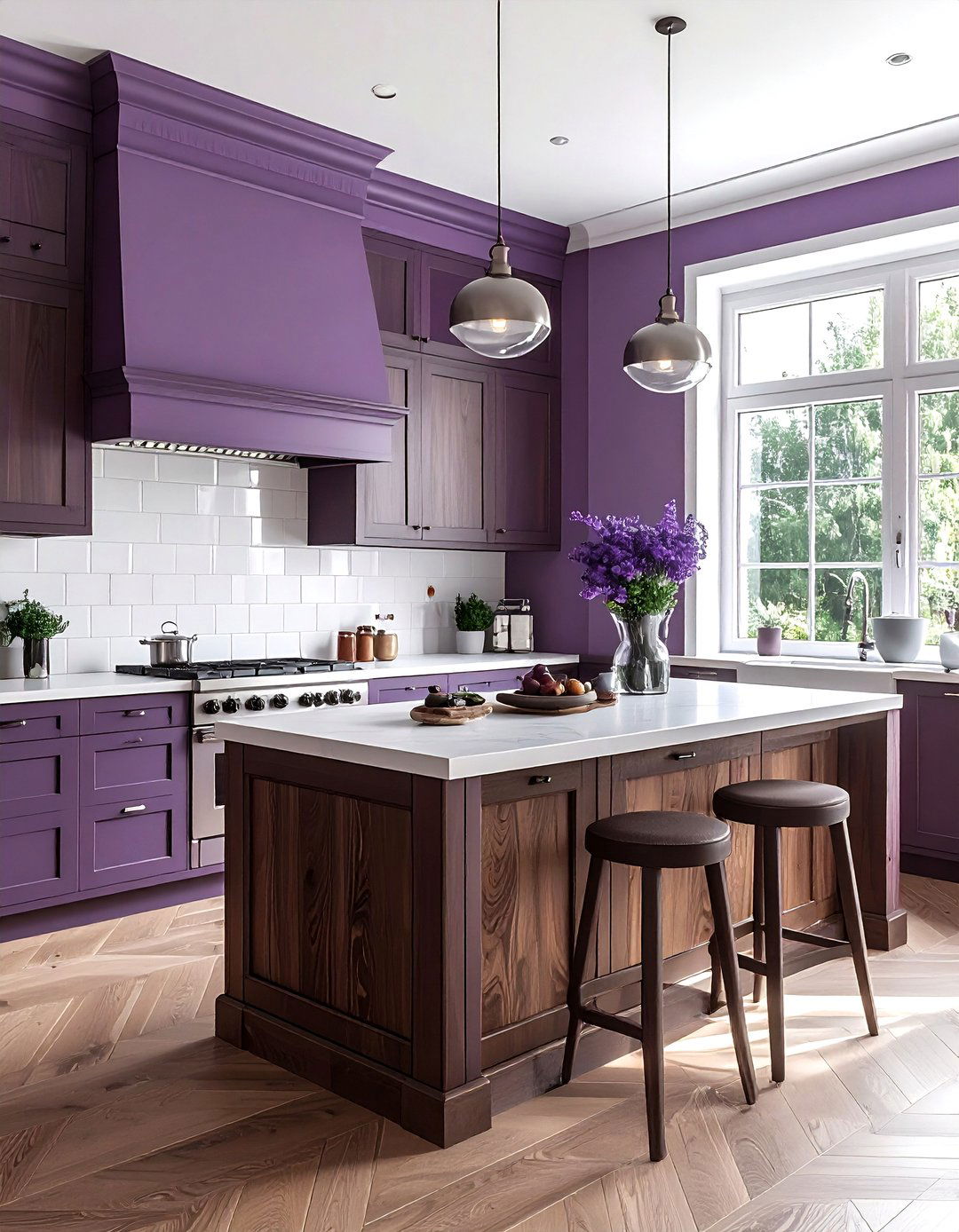 Thistle kitchen walls - 30 purple kitchen color schemes